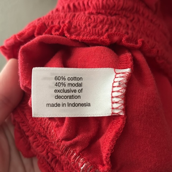 Women’s Plus Size Lane Bryant Peasant Top, Red, 18/20 2X - Picture 6 of 6